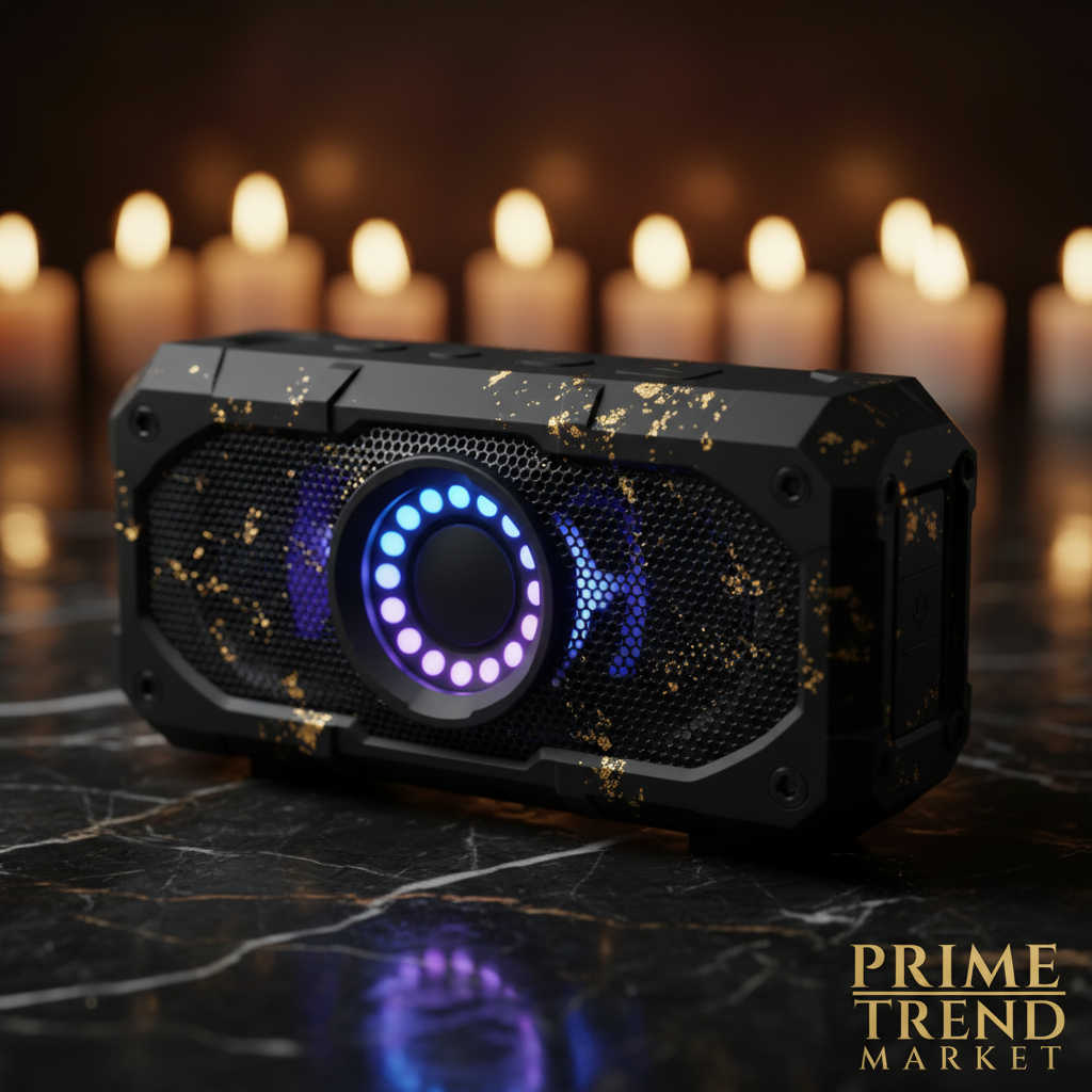 Waterproof Luminous Outdoor Bluetooth Speaker — 16W Dual, LED Light Show & 3000mAh Power Bank — Eliza & Tuan