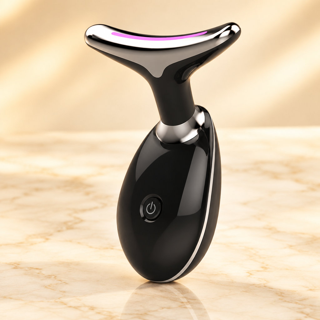 LED face and neck sculpting massager