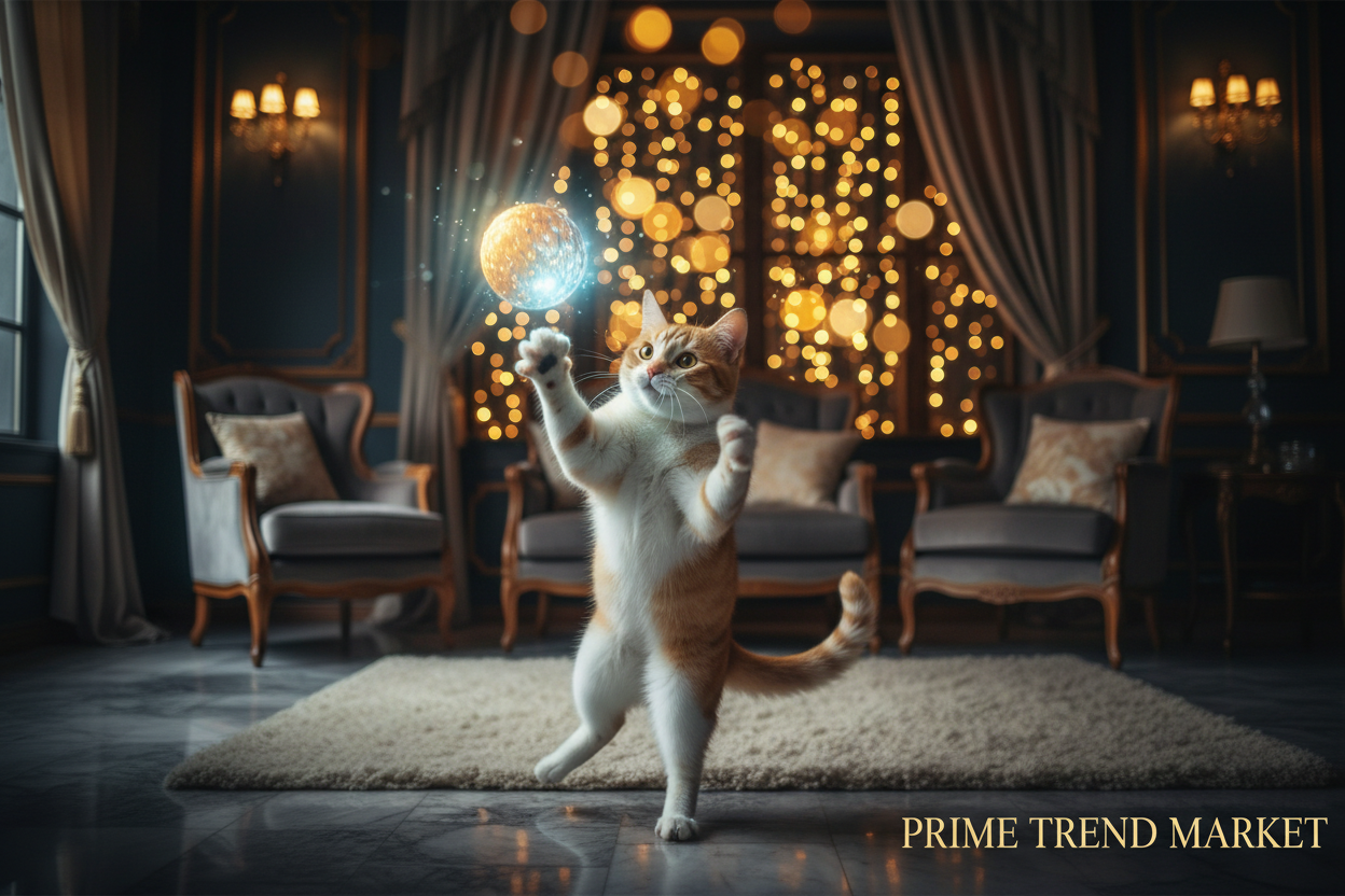Luxury Luminous Catnip Sound Ball Cat Toy — Glowing Molar Plush Toy for Cats & Dogs — Prime Trend Market