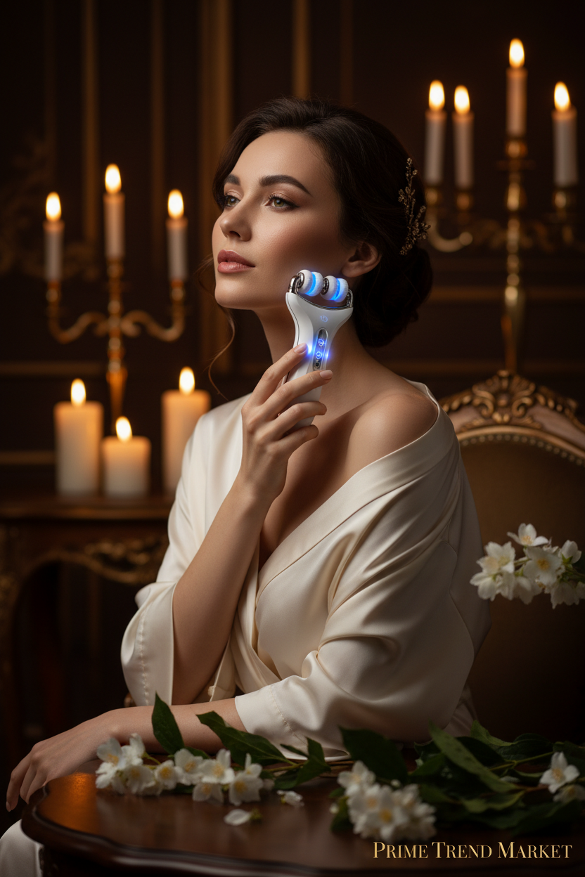 3D Roller EMS Face Lifting & Slimming Device | Microcurrent Vibration Facial Massager — Prime Trend Market