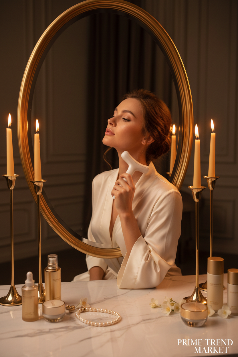 EMS Thermal Neck & Face Lifting Massager | LED Photon Microcurrent Wrinkle Remover — Prime Trend Market