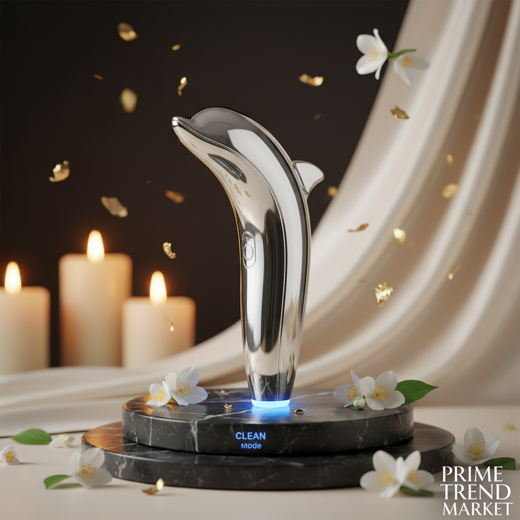 Luxury Dolphin Face & Neck Sculpting Massager — 3-Mode LED EMS Heat Therapy for Jawline & Double Chin — Eliza & Tuan