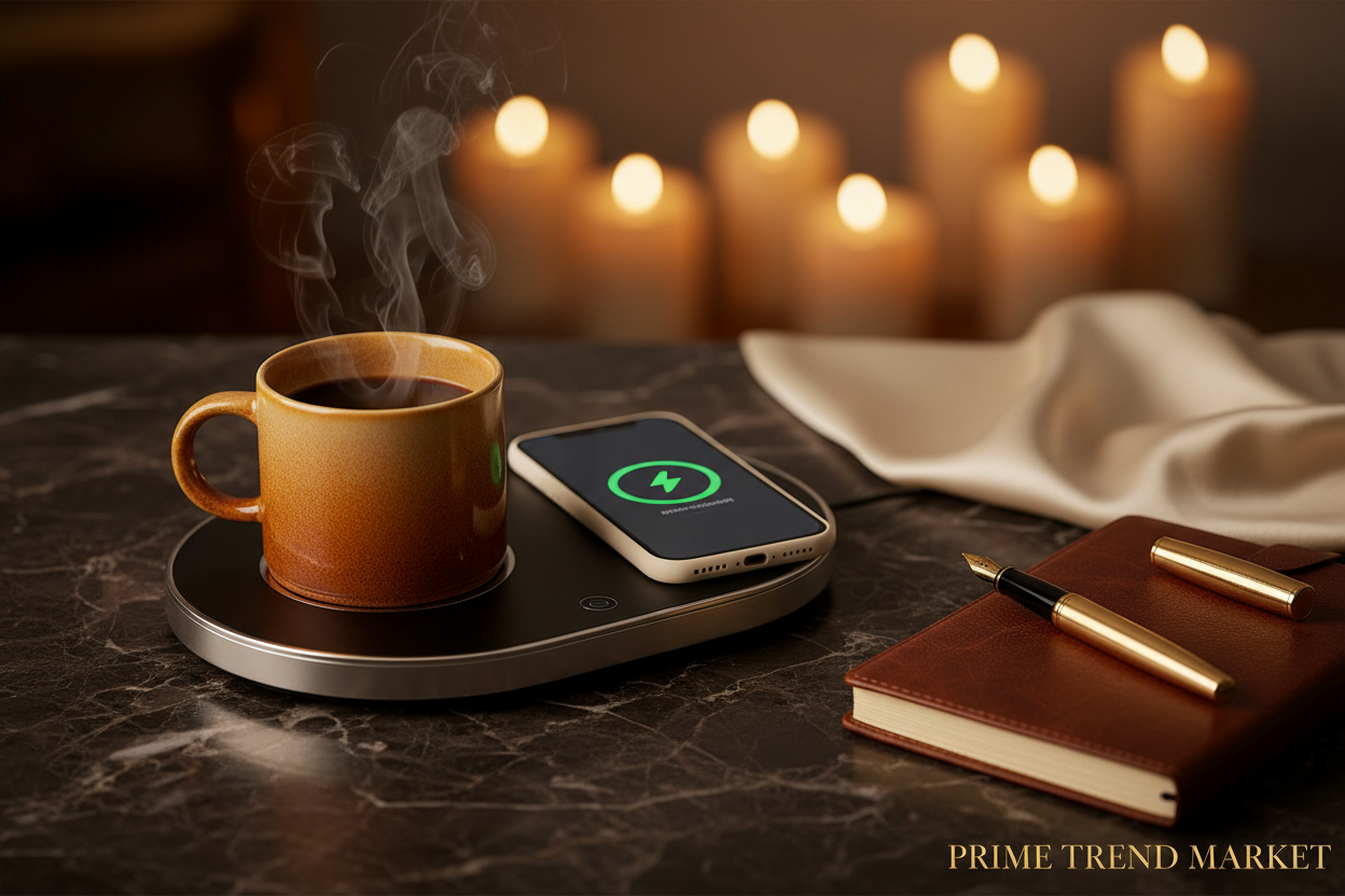 2-in-1 Smart Mug Warmer & Wireless Charger | Keep Your Coffee Hot All Day — Prime Trend Market