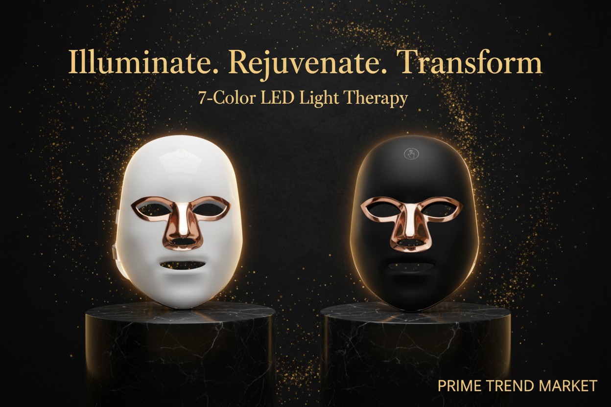 7-Color LED Light Therapy Face Mask | Rechargeable Photorejuvenation Beauty Instrument — Prime Trend Market