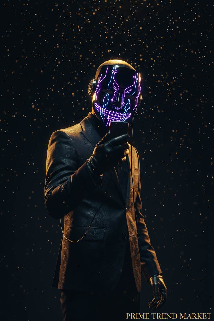 APP-Controlled LED Face-Changing Glowing Mask | Music Reactive DIY Party Mask — Prime Trend Market