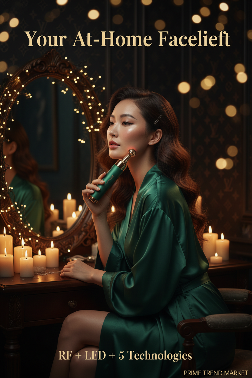 5-in-1 RF LED Facial Lifting Wand | Radio Frequency Skin Firming & Renewal Beauty Device — Prime Trend Market