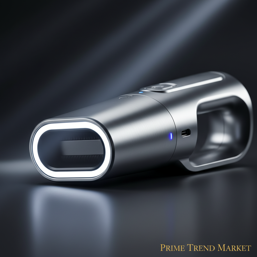 Cordless Handheld Car Vacuum Cleaner — Strong Suction, Rechargeable, Silver — Eliza & Tuan