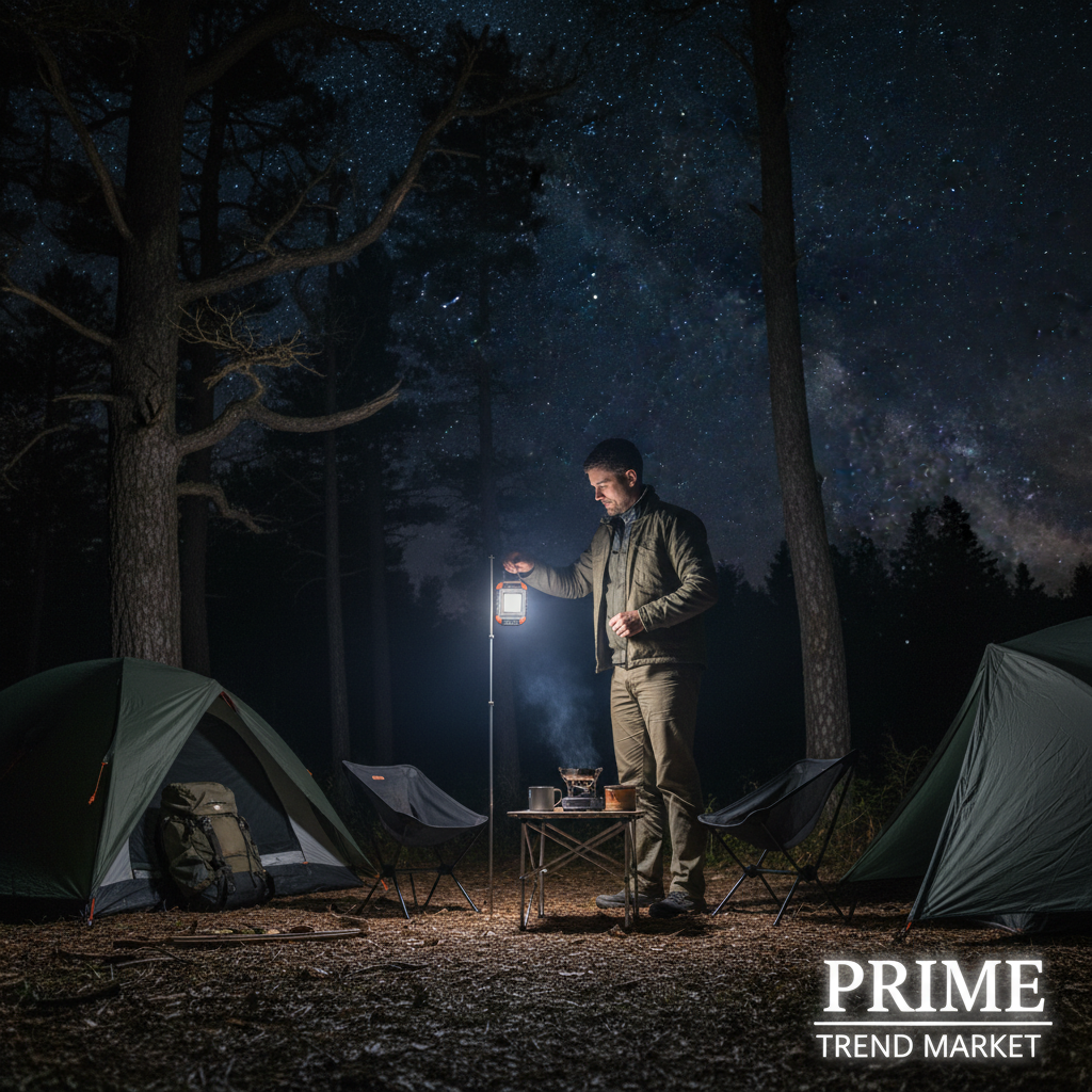 Magnetic LED Work Light with Hook — Compact Flashlight for Camping, Hiking & Emergency — Prime Trend Market