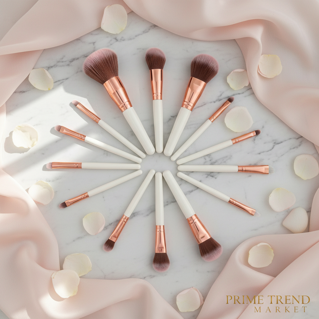 Beli 10pcs Professional Makeup Brush Set New Design Brushed Tube Makeup Brushes — Prime Trend Market
