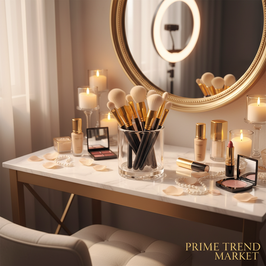 Beli 10pcs Professional Makeup Brush Set New Design Brushed Tube Makeup Brushes — Prime Trend Market