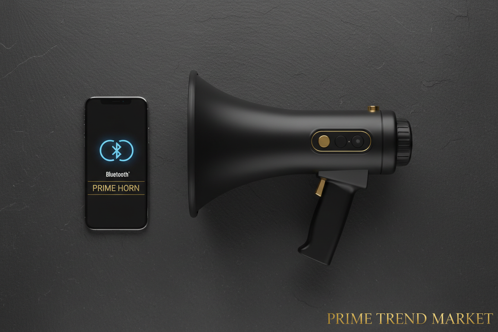 5 Core Megaphone 50W — Bluetooth Rechargeable Bullhorn with Siren, 1100 Yard Range — Prime Trend Market