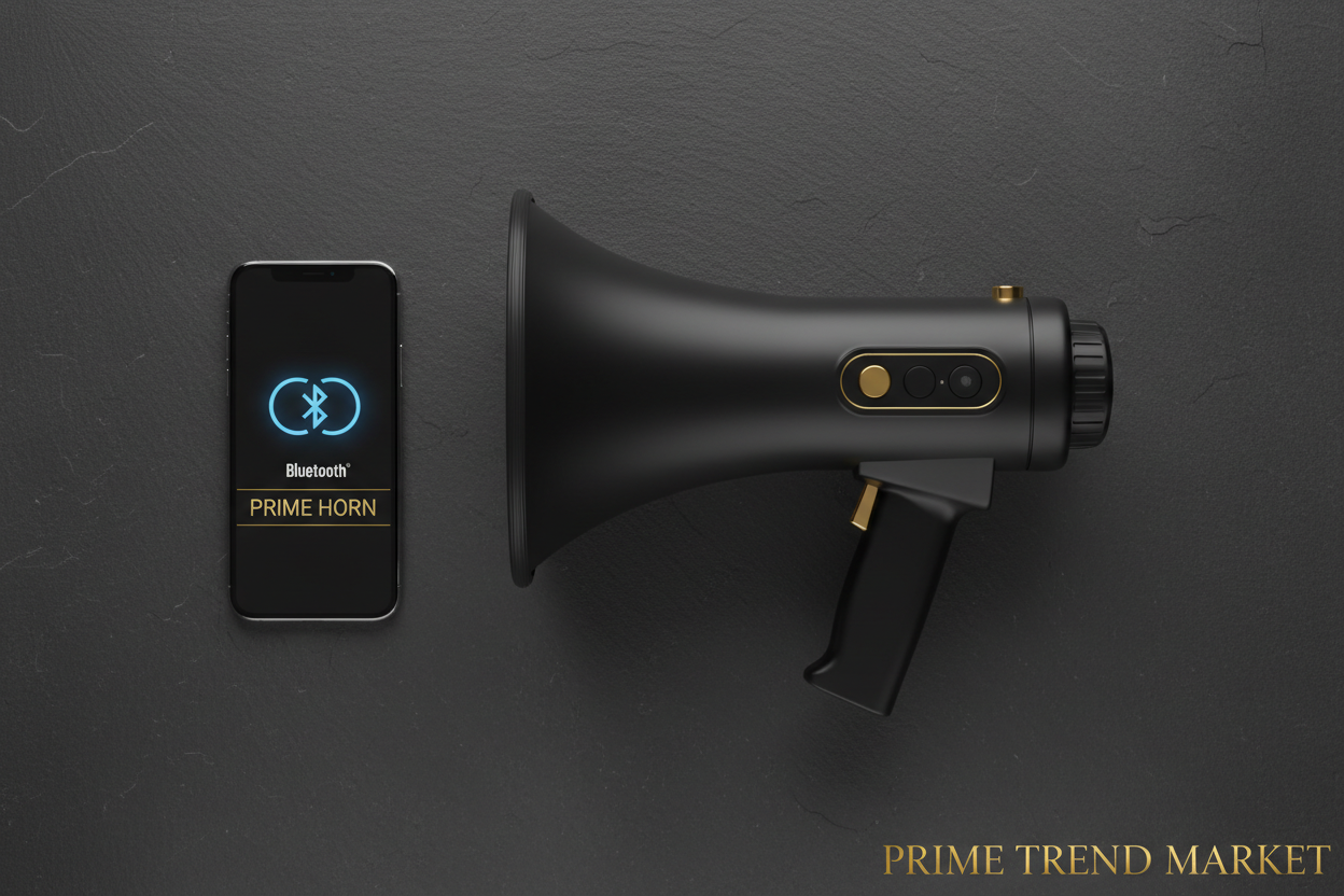5 Core Megaphone 50W — Bluetooth Rechargeable Bullhorn with Siren, 1100 Yard Range — Prime Trend Market