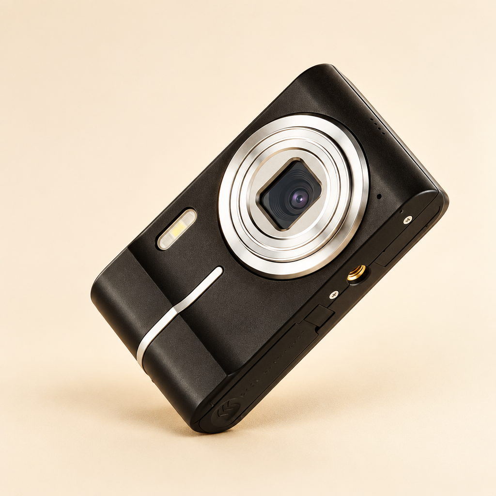 4K Mini Vlogging Camera for Students & Beginners — Pink, Green, Black & White