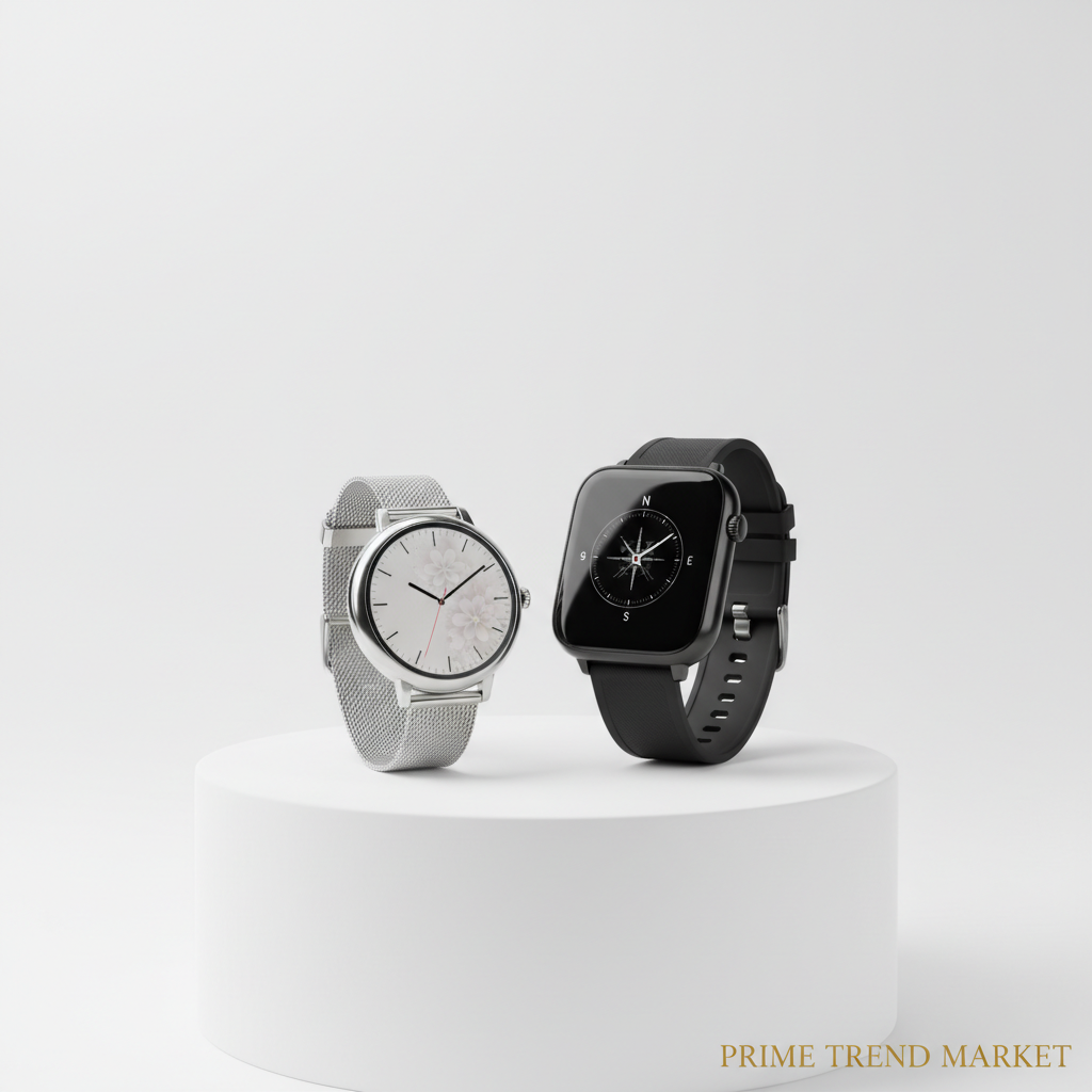 His & Hers Smartwatch Bundle – KW10Pro Luxury + ZL54CJ Square | Couples Gift Set — Prime Trend Market