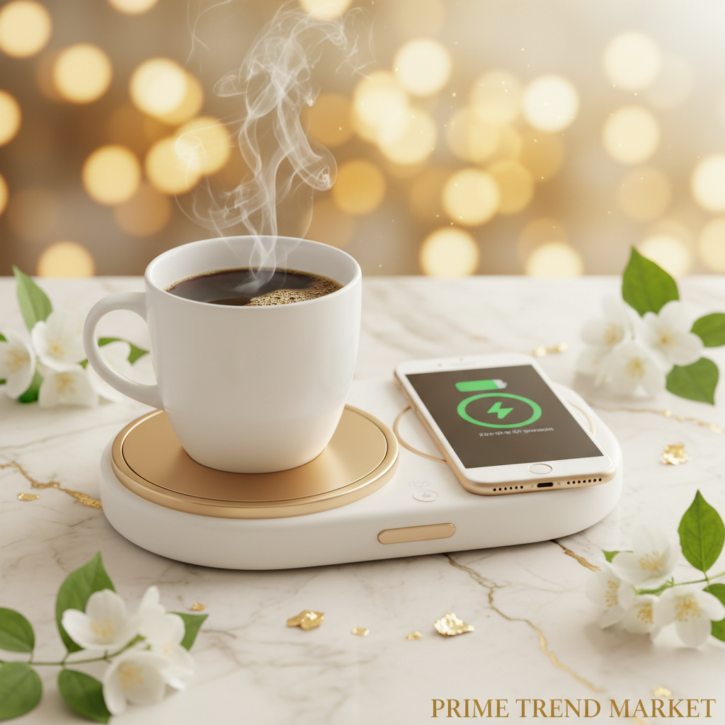 Work From Home Bundle | Smart Mug Warmer + Foldable Laptop Stand — Prime Trend Market