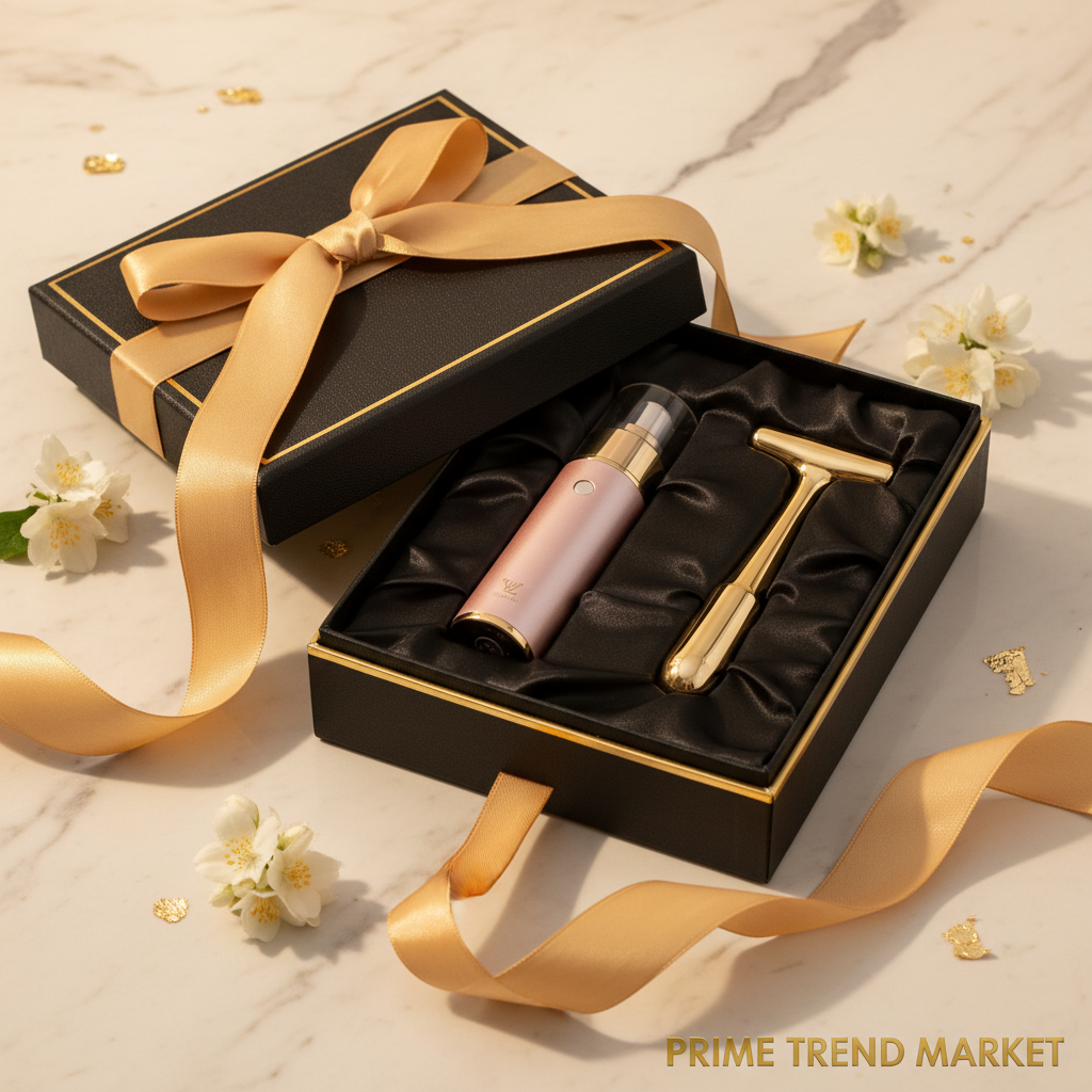 Nano Glow Bundle | Nano Mist Facial Sprayer + Germanium Stone Beauty Wand — Prime Trend Market
