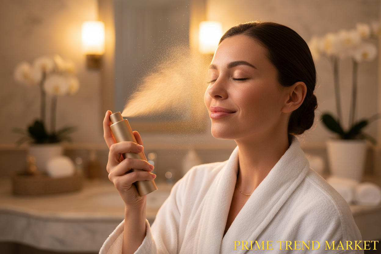 Glow & Mist Ritual Duo | NanoMist™ Sprayer + Volcanic Stone Roller + Ice Derma Roller — Prime Trend Market