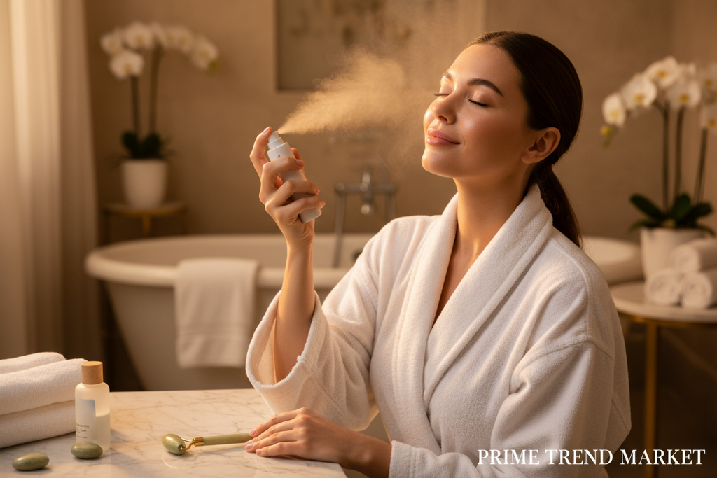 Complete Glow Ritual Bundle | Crystal Jade Roller Spa Set + Nano Mist Facial Sprayer — Prime Trend Market