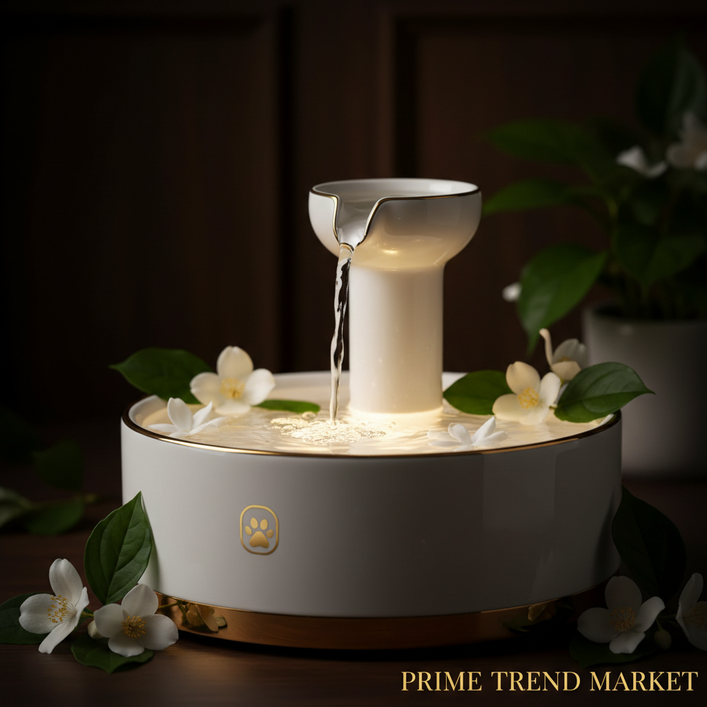 Luxury Quiet Circulating Pet Water Fountain — USB Smart, 2500ML, Night Light & Visible Scale — Prime Trend Market