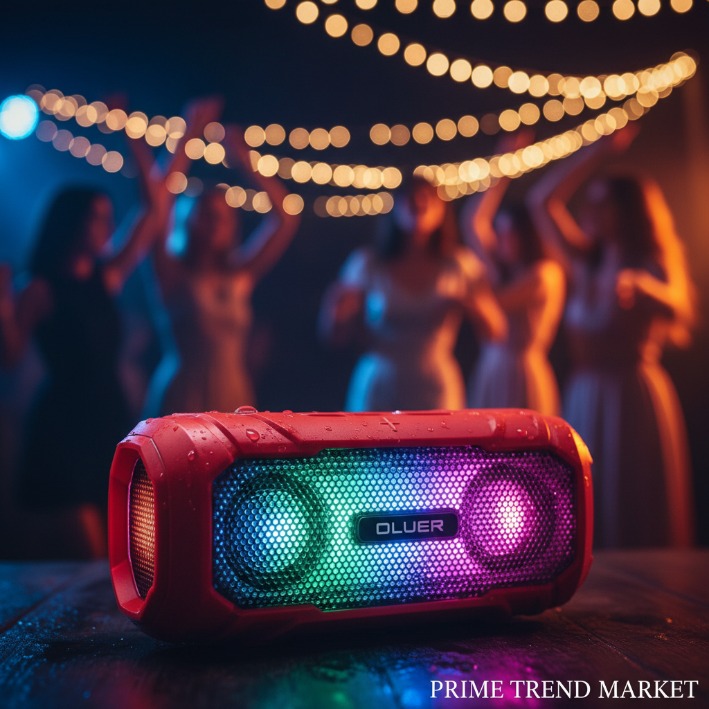 Waterproof Luminous Outdoor Bluetooth Speaker — 16W Dual, LED Light Show & 3000mAh Power Bank — Eliza & Tuan