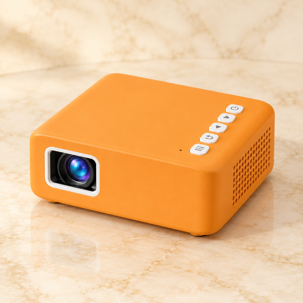 Orange mini projector
