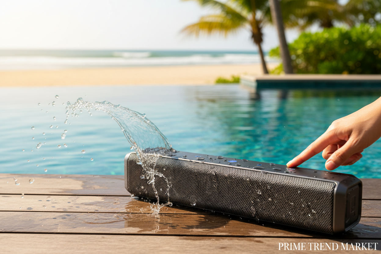 IPX7 Waterproof Bluetooth Soundbar — 9D Surround Sound, Military-Grade & Multi-Mode Audio — Prime Trend Market