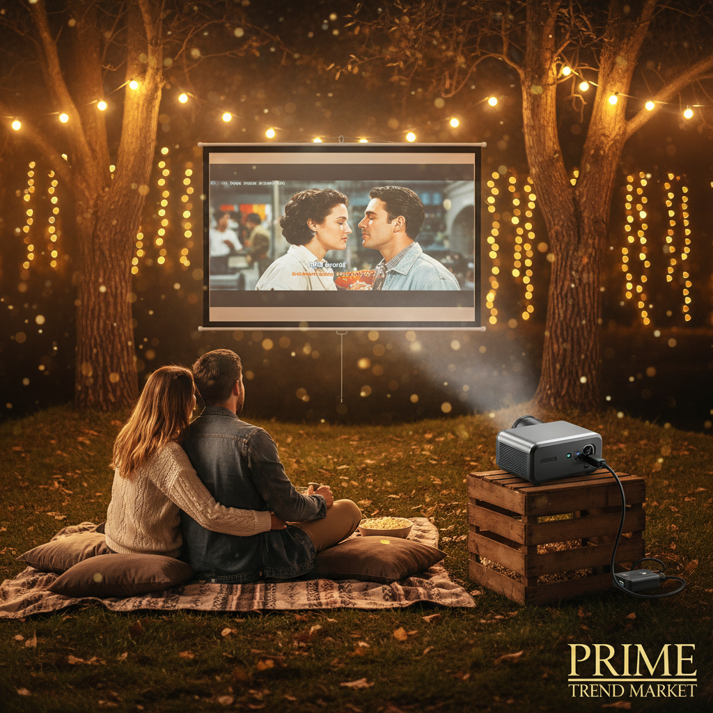 CinemaMax™ HD Portable Projector — Wireless & Wired Screen Mirror | Movie Night Gift — Prime Trend Market