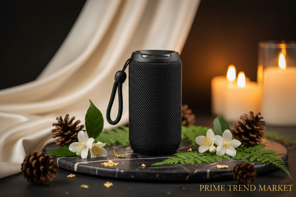 Portable Outdoor Waterproof Bluetooth Speaker — 16W Bass, 5000mAh Power Bank & FM Radio — Eliza & Tuan