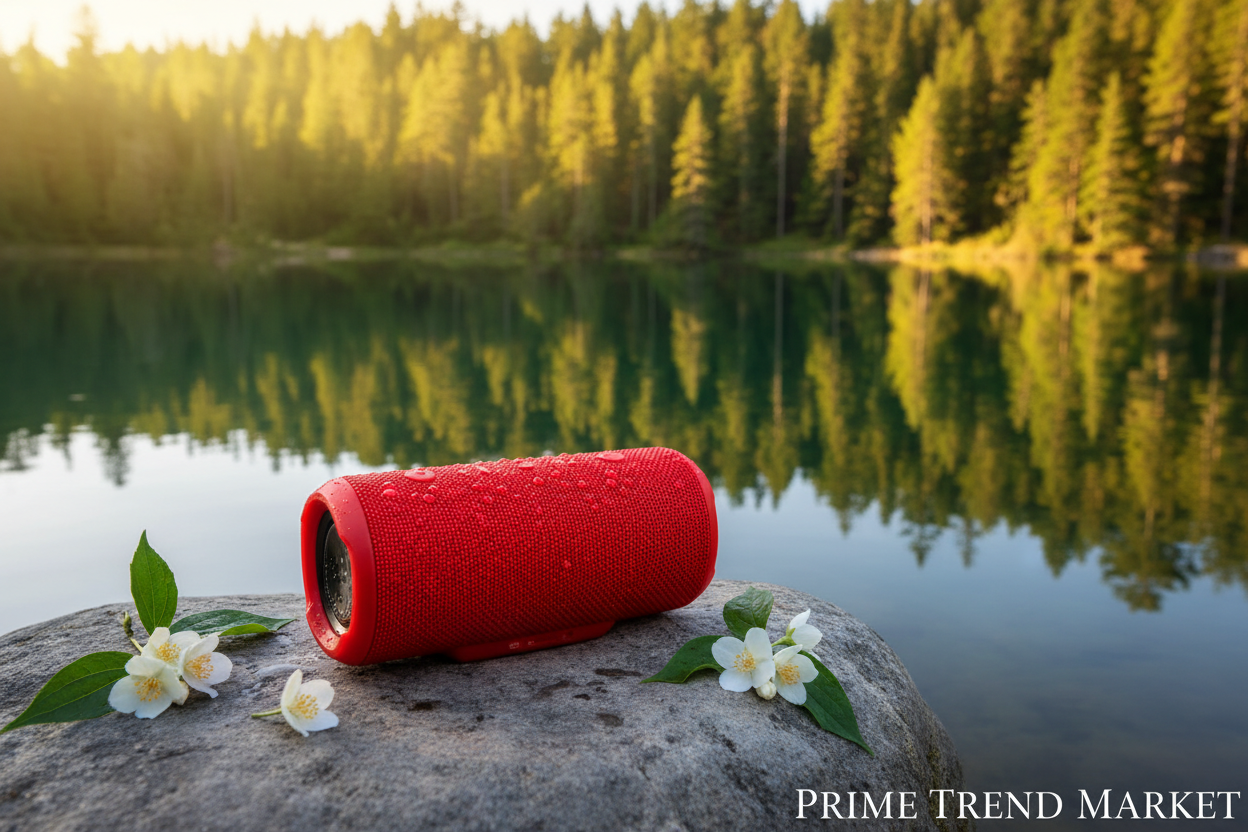 Portable Outdoor Waterproof Bluetooth Speaker — 16W Bass, 5000mAh Power Bank & FM Radio — Eliza & Tuan