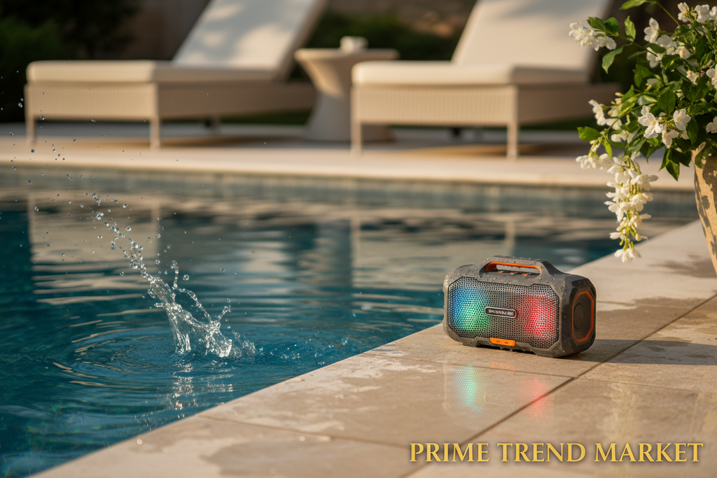 Outdoor Waterproof Bluetooth Speaker — 30W HIFI Sound, BT 5.1, RGB Lights & Solar Charging Option — Eliza & Tuan