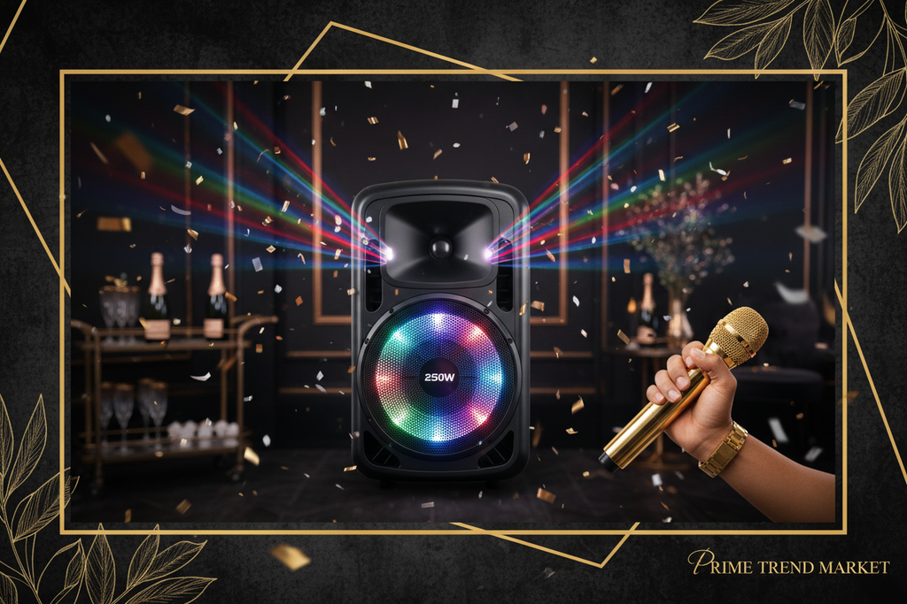 Party Host Bundle – 250W Party Speaker + Wireless Karaoke Mic | Ultimate Entertainment Set