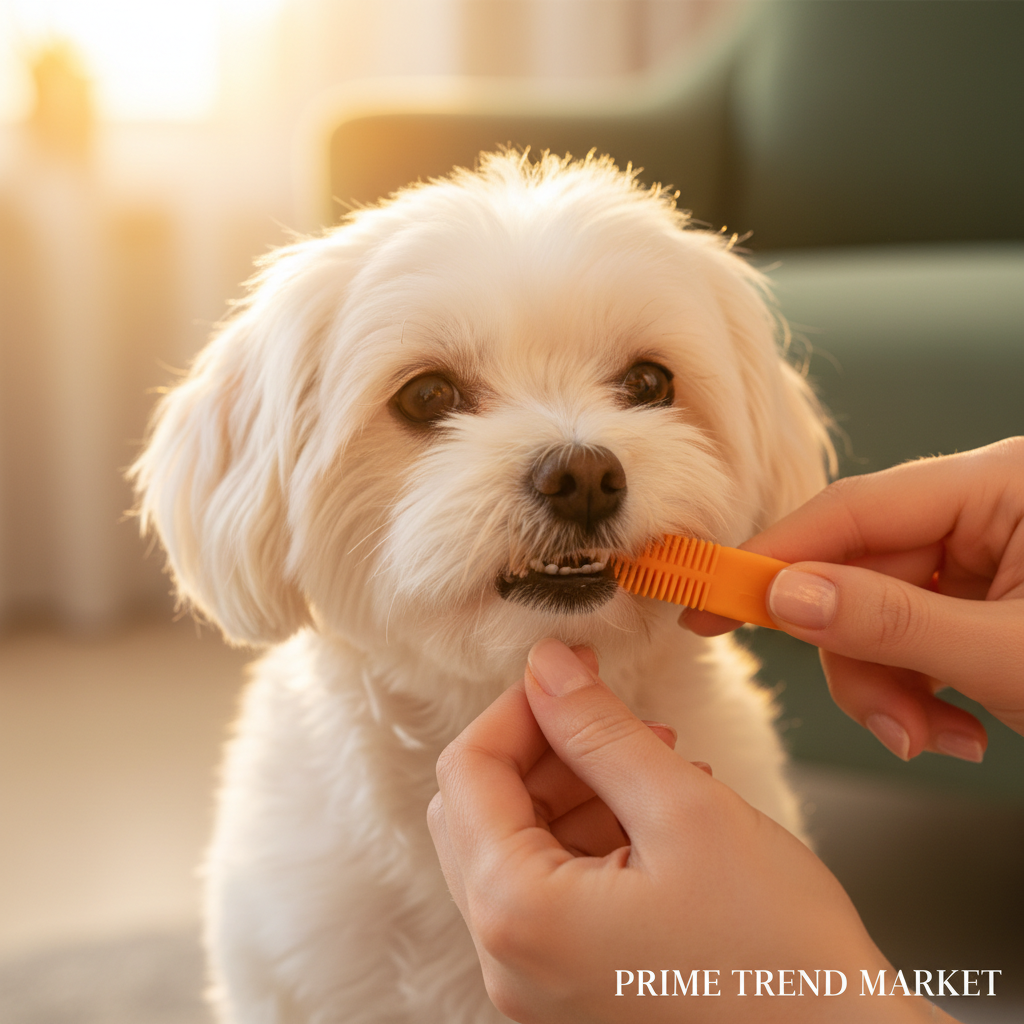 PawSmile Pet Finger Toothbrush – Soft Silicone Dental Cleaning Brush for Dogs & Cats | 6 Colors — Prime Trend Market