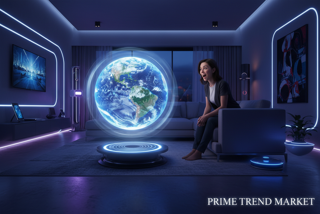 Hologram Display Bundle | 3D Hologram Fan + Optical Illusion LED Lamp + Sunset Projection Lamp — Prime Trend Market