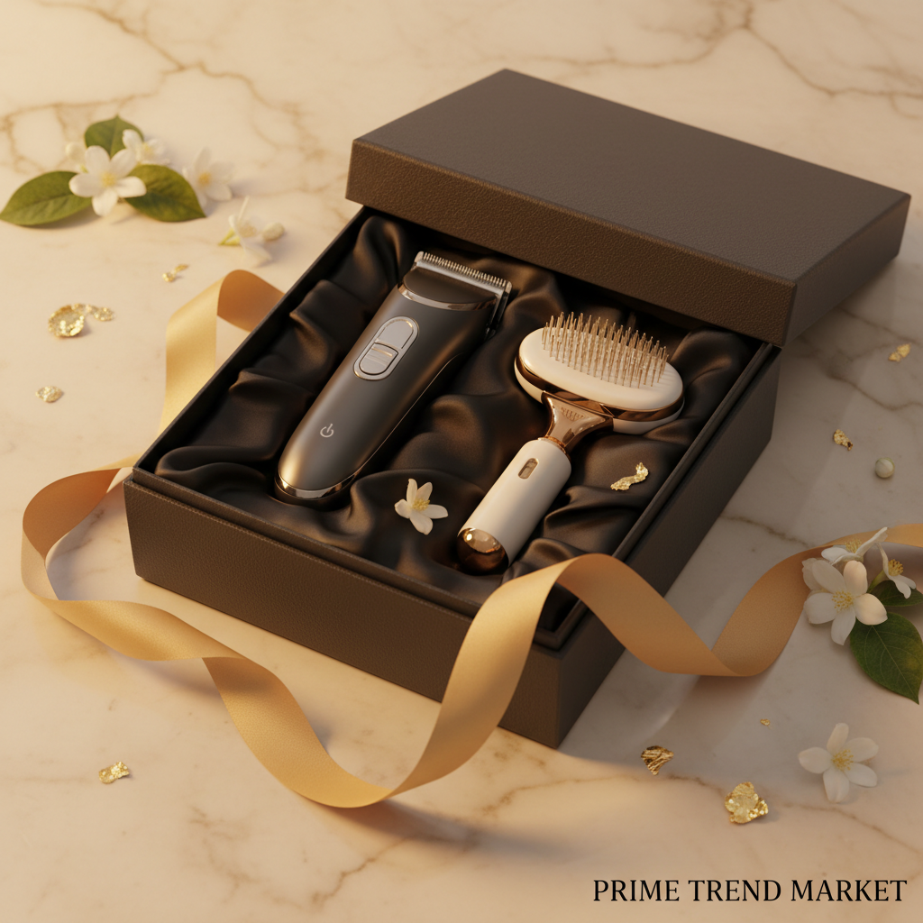 Complete Pet Grooming Bundle | Clipper + Steam Grooming Brush — Prime Trend Market