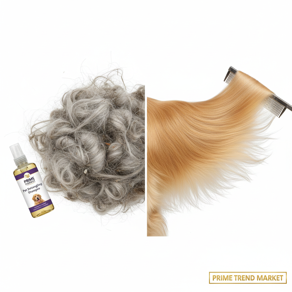 Pet Detangling Shampoo Before After