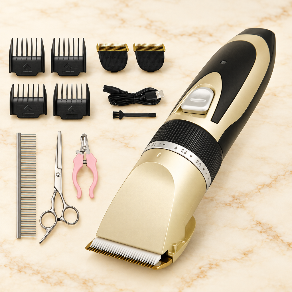 Professional Pet Grooming Clipper — Ultra-Quiet for Dogs & Cats