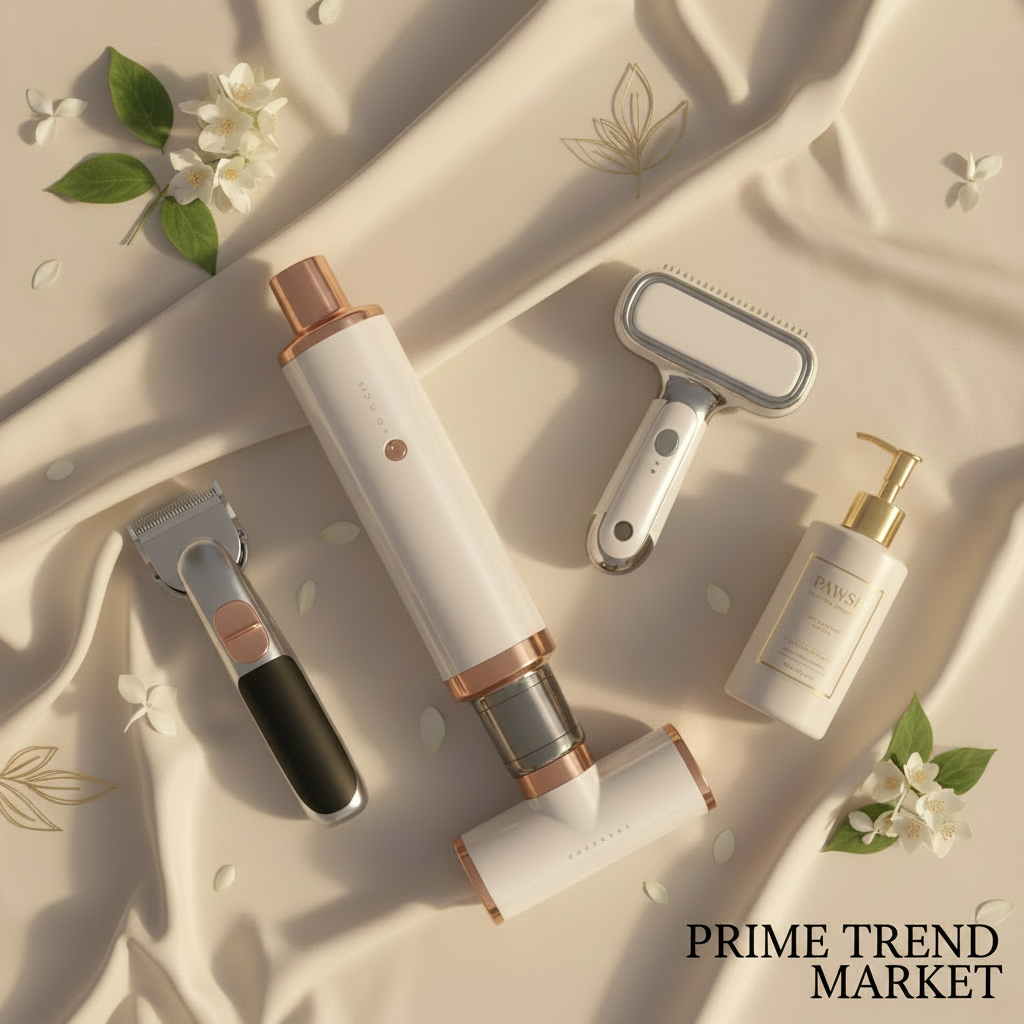 Pet Grooming Flat Lay Retry