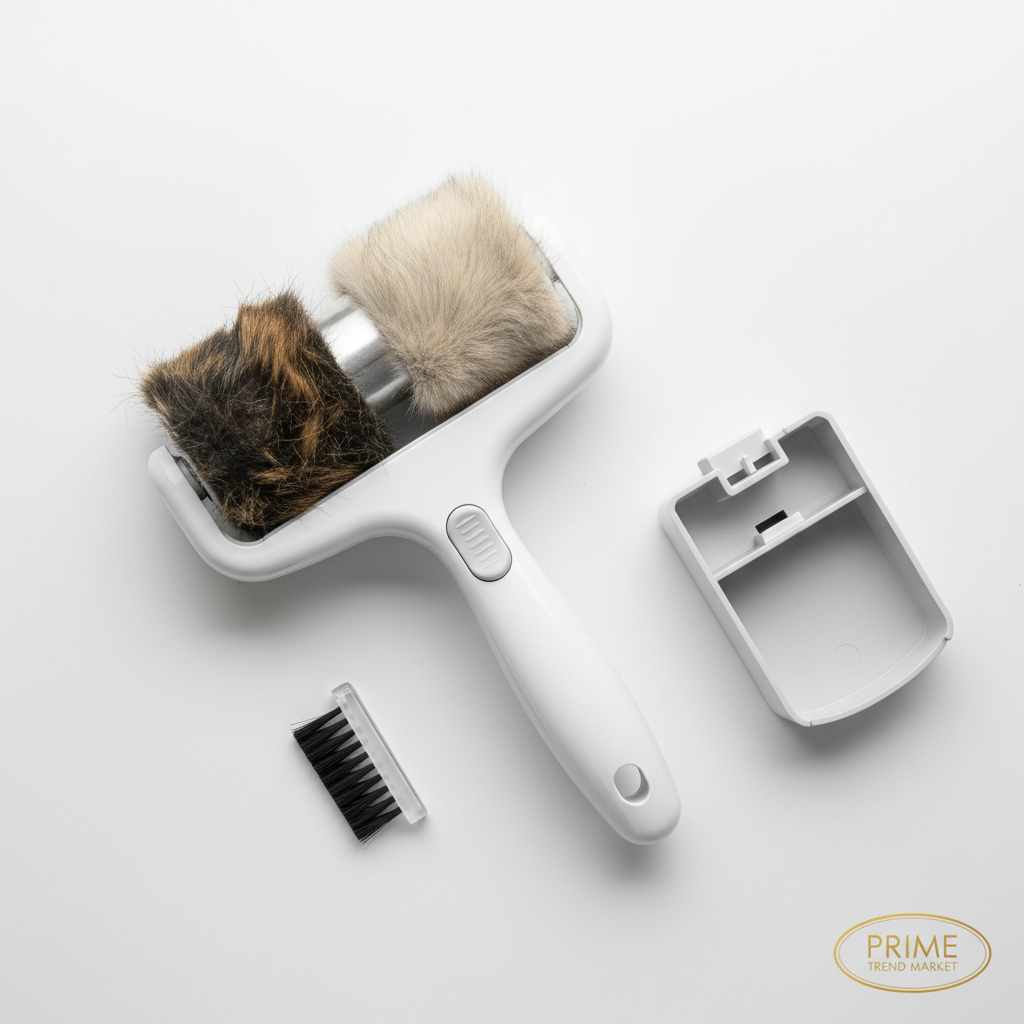 Pet Lint Roller Flat Lay