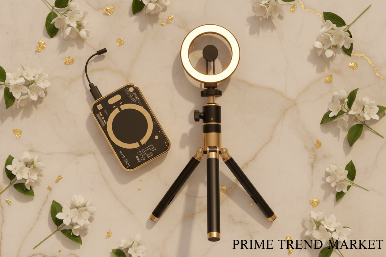 Ultimate Phone Bundle | Magnetic Power Bank + 3-in-1 Selfie Stick Tripod with LED Ring Light — Prime Trend Market