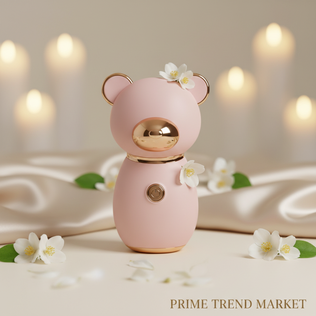 Luxury Bear-Face Microcurrent EMS Facial Sculpting Device — Anion Skin Renewal & Color Light Therapy — Eliza & Tuan