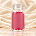 Pink hair oil capsules jar