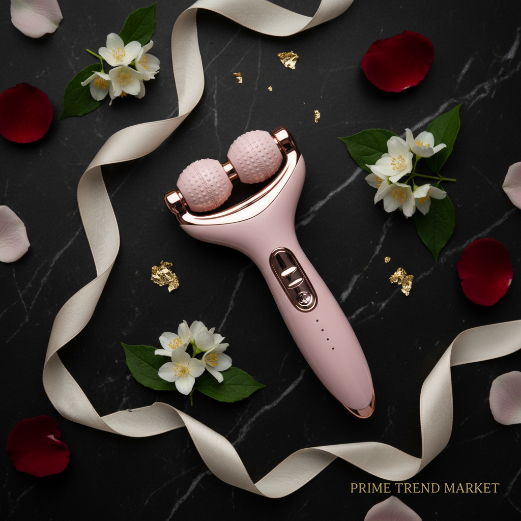 3D Roller EMS Face Lifting & Slimming Device | Microcurrent Vibration Facial Massager — Prime Trend Market