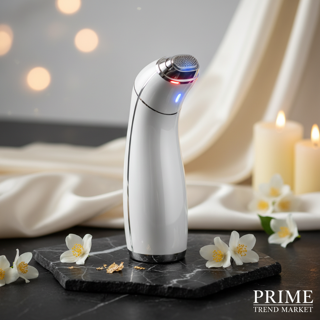 Luxury 3-in-1 Pore Cleanser & EMS Beauty Instrument — Color Light Therapy, Negative Ion & Ultrasonic Skin Cleaner — Prime Trend Market