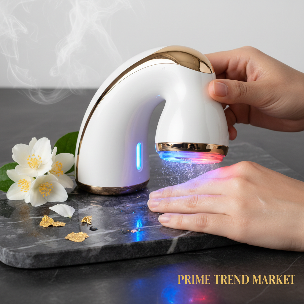 Luxury 3-in-1 Pore Cleanser & EMS Beauty Instrument — Color Light Therapy, Negative Ion & Ultrasonic Skin Cleaner — Prime Trend Market