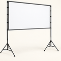 Portable projector screen with stand