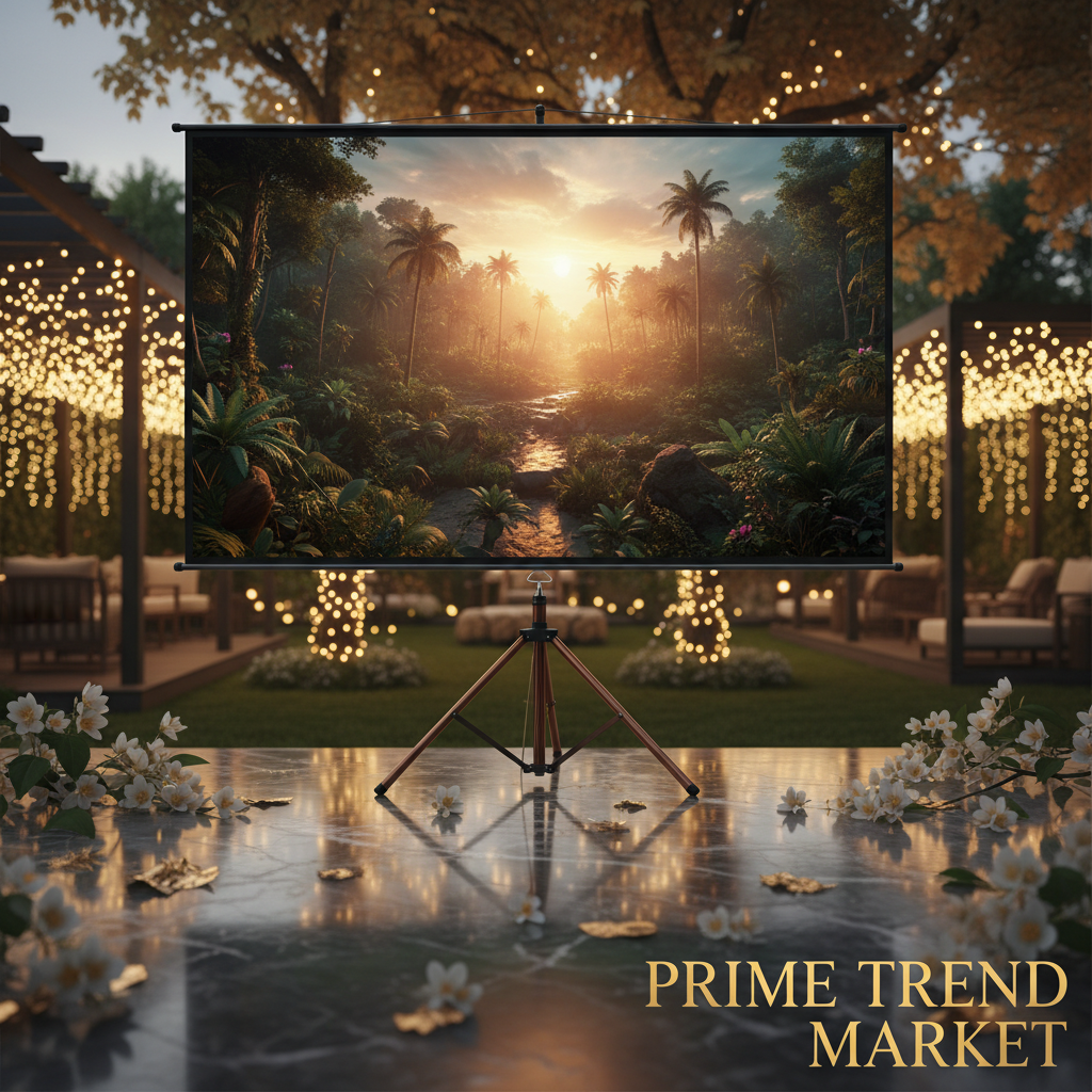 Portable Projector Screen with Stand | 100" & 120" | 4K HD Wrinkle-Free | Backyard Cinema | Indoor Outdoor — Prime Trend Market