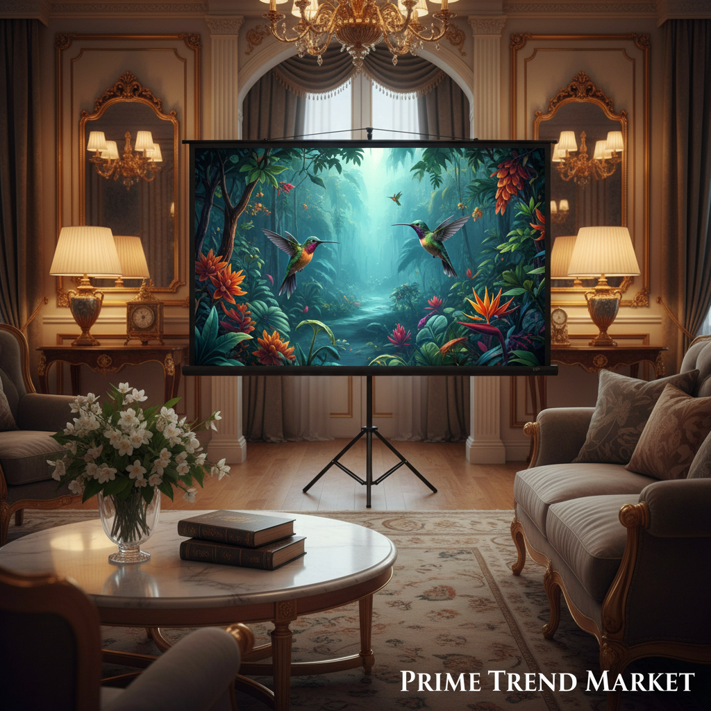 Portable Projector Screen with Stand | 100" & 120" | 4K HD Wrinkle-Free | Backyard Cinema | Indoor Outdoor — Prime Trend Market