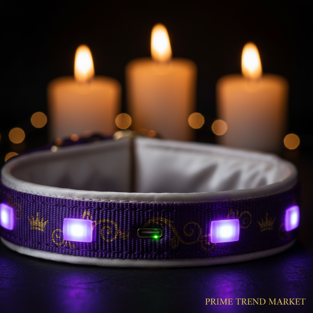 Luxury LED Safety Night Collar for Cats & Dogs — USB Rechargeable Luminous Pet Collar — Prime Trend Market