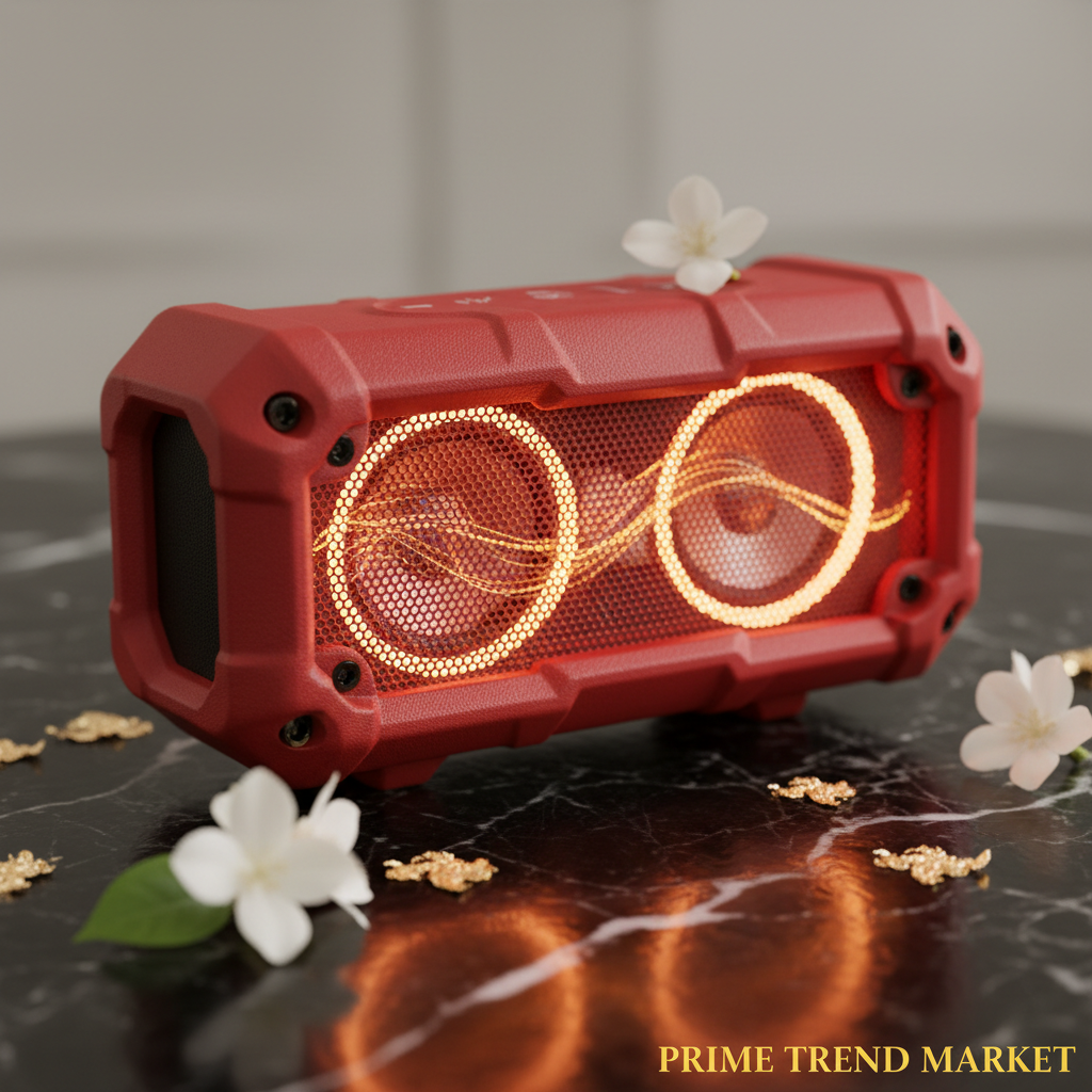 Waterproof Luminous Outdoor Bluetooth Speaker — 16W Dual, LED Light Show & 3000mAh Power Bank — Eliza & Tuan