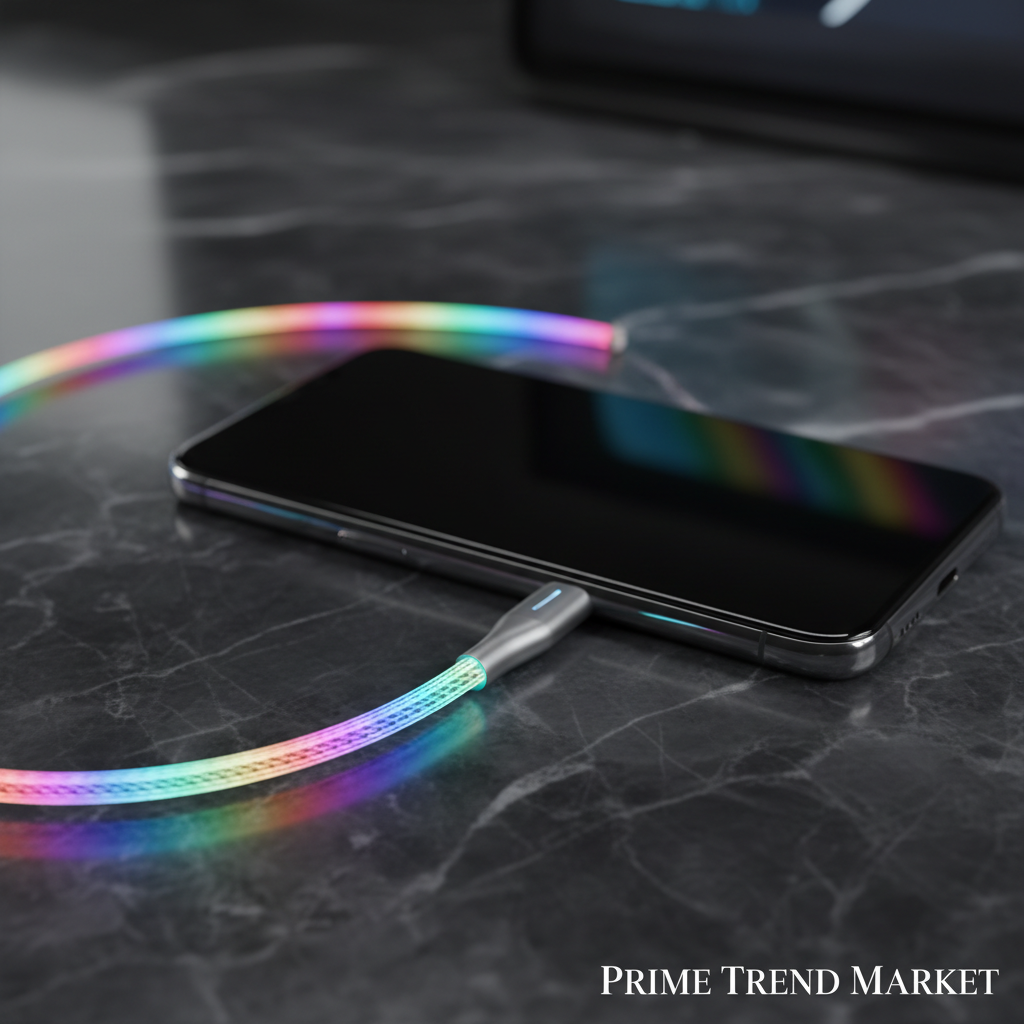 Phone Creator Bundle | 66W RGB Charging Cable + LED Magnetic Cable + Transparent Power Bank — Prime Trend Market